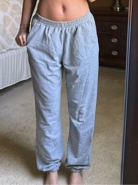 Women's Gray Relaxed Jogger Pants - Elastic Waist